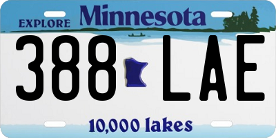 MN license plate 388LAE