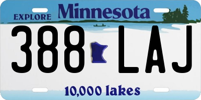 MN license plate 388LAJ