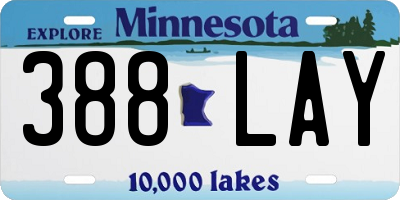 MN license plate 388LAY