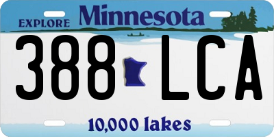 MN license plate 388LCA