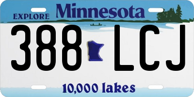 MN license plate 388LCJ