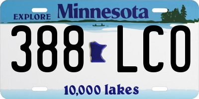 MN license plate 388LCO