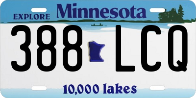 MN license plate 388LCQ