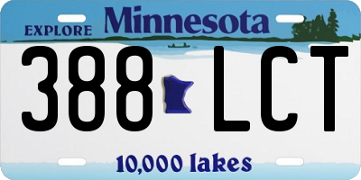 MN license plate 388LCT
