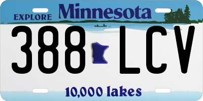 MN license plate 388LCV
