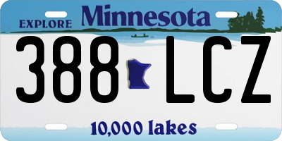 MN license plate 388LCZ