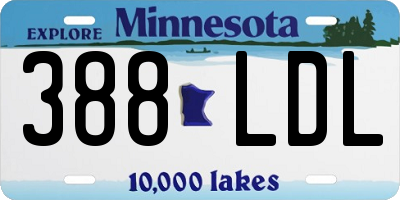 MN license plate 388LDL