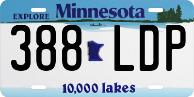 MN license plate 388LDP