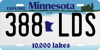 MN license plate 388LDS