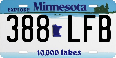 MN license plate 388LFB