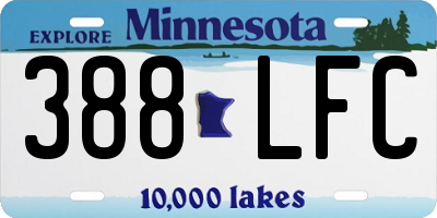 MN license plate 388LFC