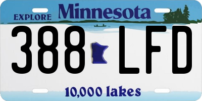 MN license plate 388LFD