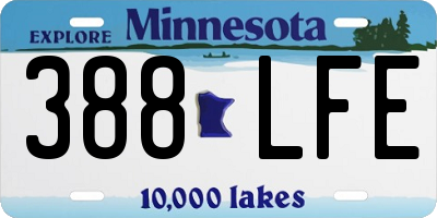 MN license plate 388LFE