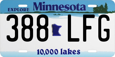 MN license plate 388LFG