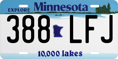 MN license plate 388LFJ