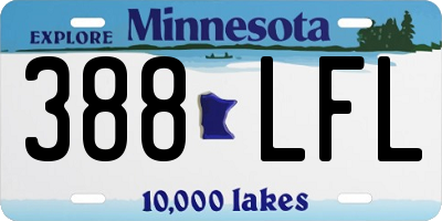 MN license plate 388LFL