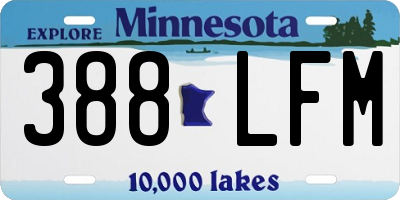 MN license plate 388LFM