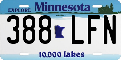 MN license plate 388LFN