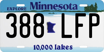 MN license plate 388LFP