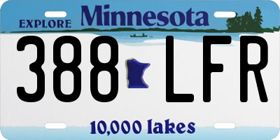 MN license plate 388LFR