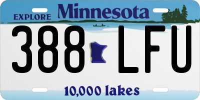 MN license plate 388LFU