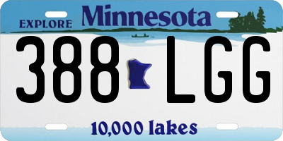 MN license plate 388LGG