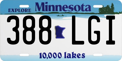 MN license plate 388LGI