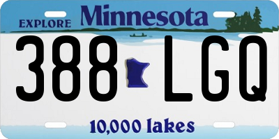 MN license plate 388LGQ
