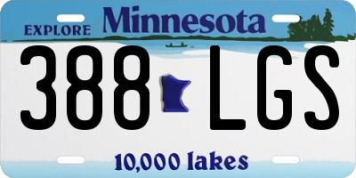 MN license plate 388LGS