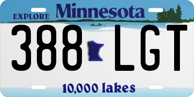 MN license plate 388LGT