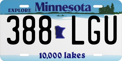 MN license plate 388LGU
