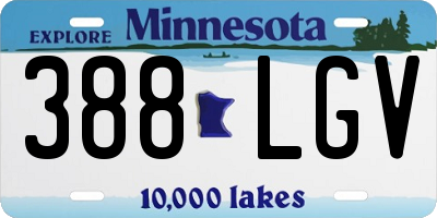 MN license plate 388LGV