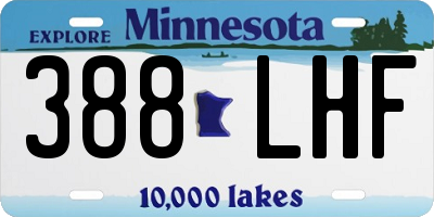 MN license plate 388LHF
