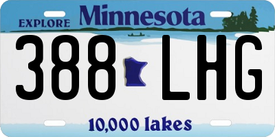 MN license plate 388LHG