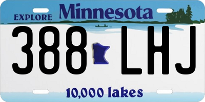 MN license plate 388LHJ
