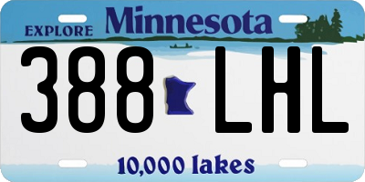 MN license plate 388LHL