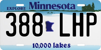 MN license plate 388LHP