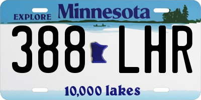 MN license plate 388LHR