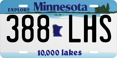 MN license plate 388LHS