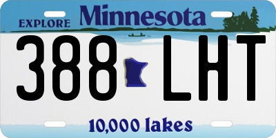 MN license plate 388LHT