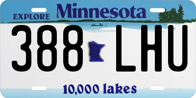 MN license plate 388LHU
