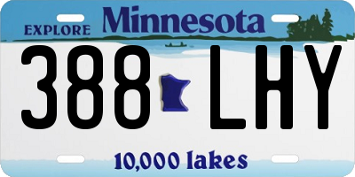 MN license plate 388LHY