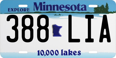 MN license plate 388LIA