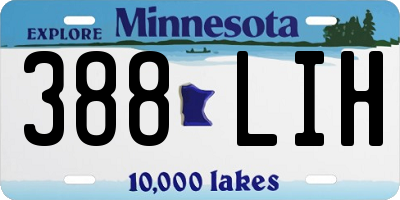 MN license plate 388LIH