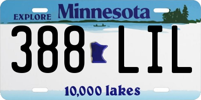 MN license plate 388LIL
