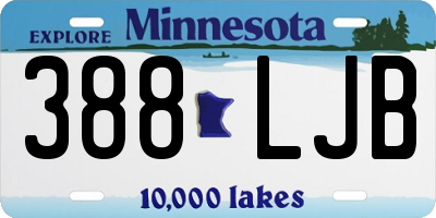 MN license plate 388LJB