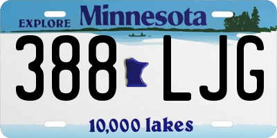 MN license plate 388LJG