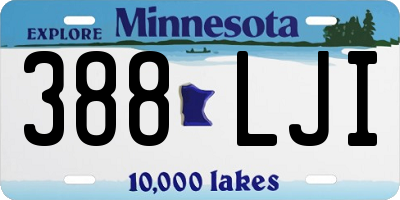 MN license plate 388LJI