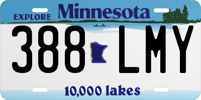 MN license plate 388LMY