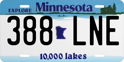 MN license plate 388LNE